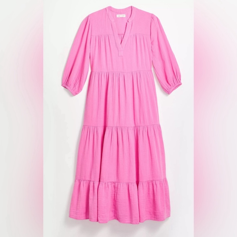 Lou & Grey Vibrant Pink Long Sleeve Dress